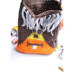 Candy Corn Crochet Halloween Bag Pattern pdf instant digital download, crochet pattern pdf, halloween crochet pattern, tunisian crochet image 7