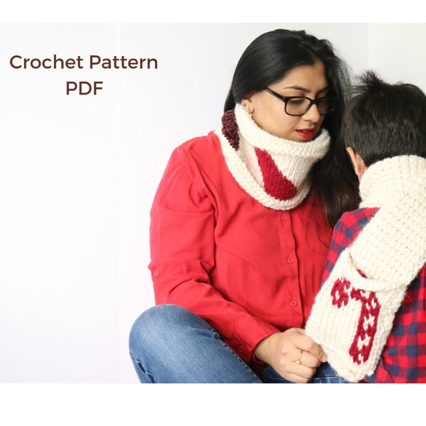 Tunisian crochet pattern, holiday crochet, chunky scarf pattern, Crochet cowl pattern, crochet pdf pattern, crochet neckwarmer pattern