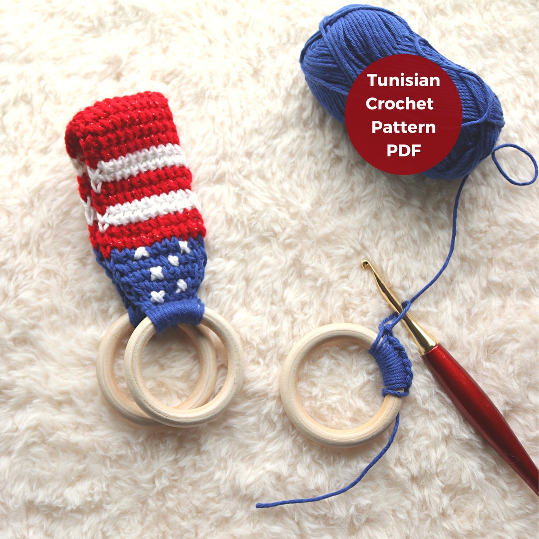 Crochet American Flag Pattern, Crochet Patriotic Home Decor Pattern, Easy Crochet Pattern, 4th
