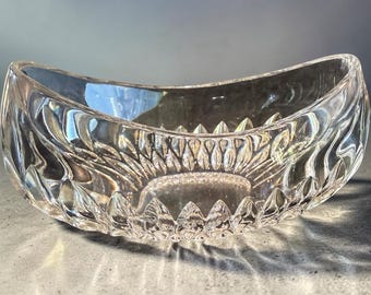 Gorham Lead Crystal Althea 8" x 4" Oval Serving Bowl Germany Vintage