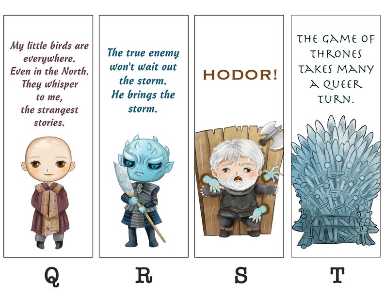 Game of Thrones Bookmarks Etsy
