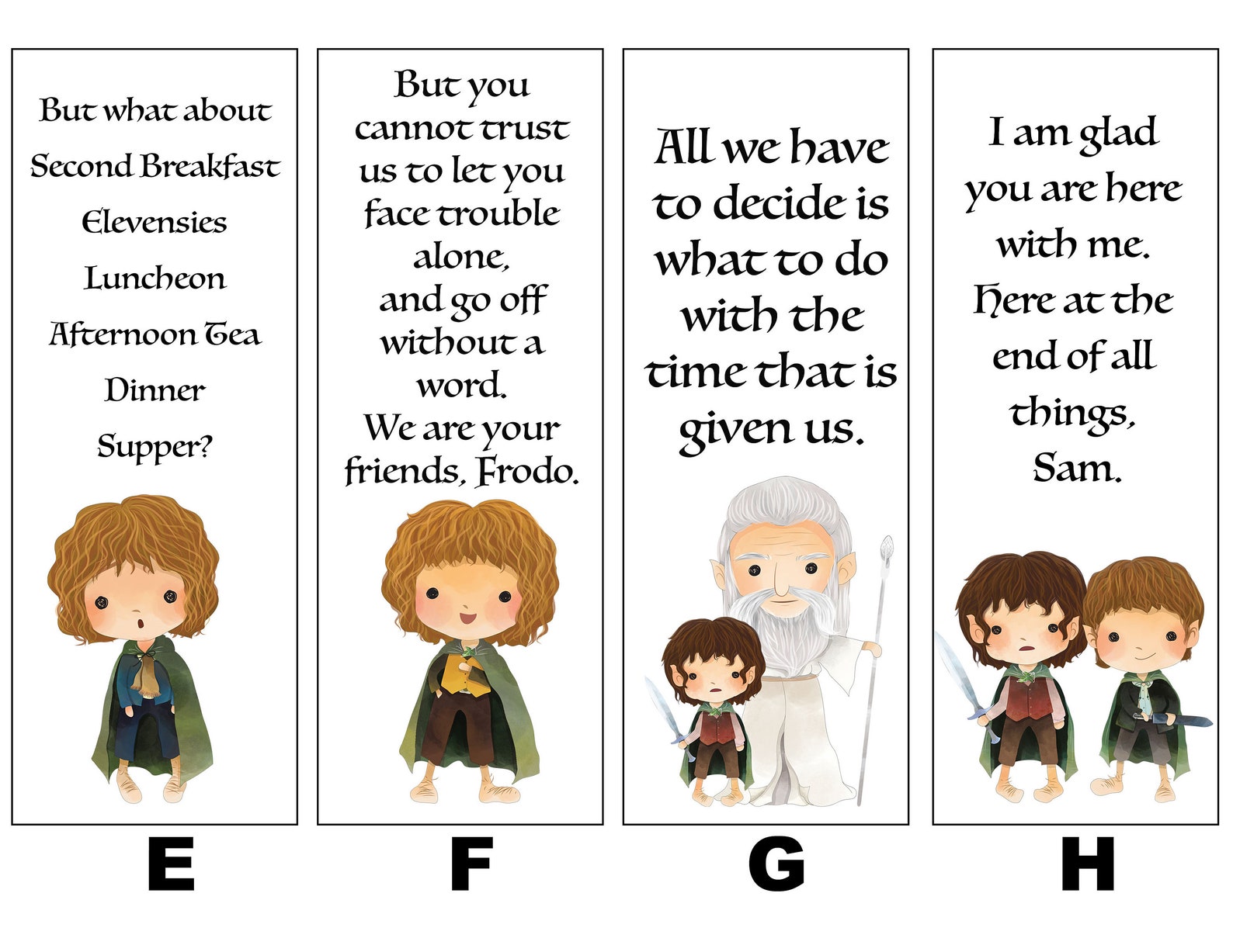 Lord of the Rings Bookmarks | Etsy Canada