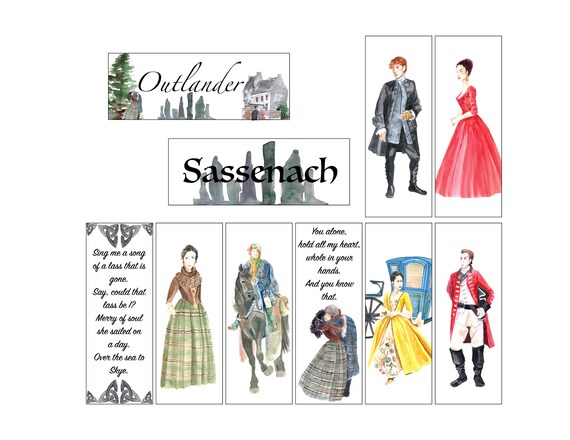 outlander bookmarks etsy