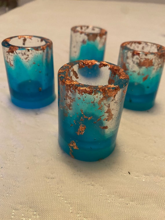 Resin Art Shot Glasses Etsy