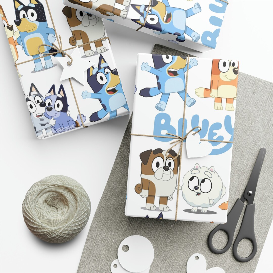 Bluey Gift Wrap Paper Bluey Birthday Wrapping Paper Bluey Etsy UK