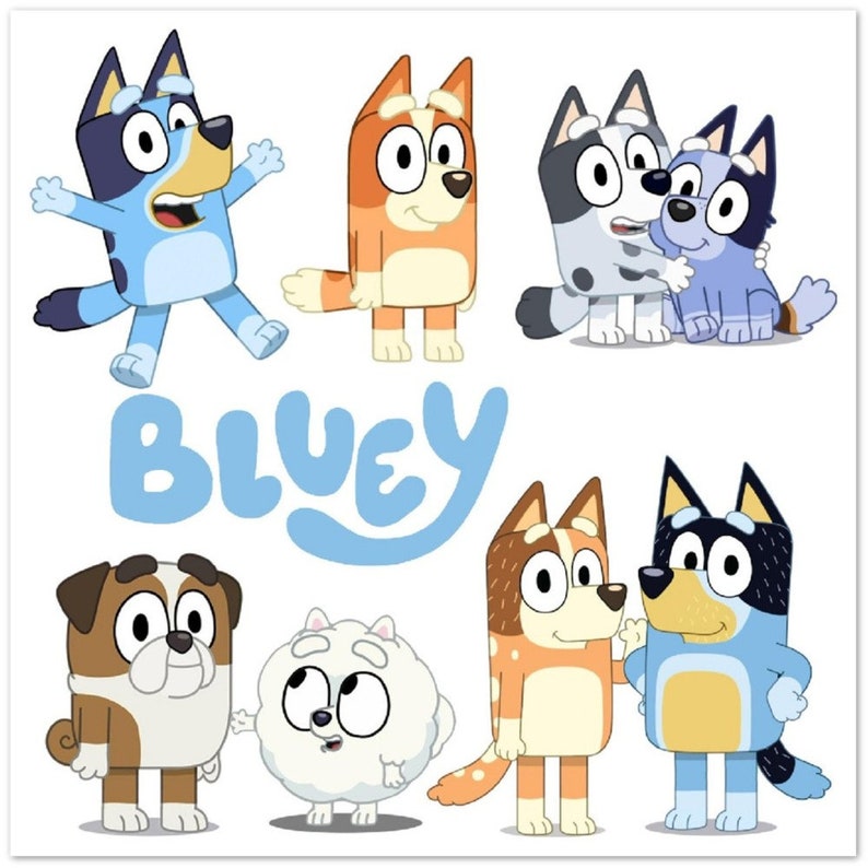Bluey Poster Bluey Matte Paper Poster Bluey Wall Art Bluey Etsy Hong Kong