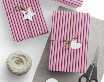 Lavender Stripe Wrapping Paper | Feminine Gift Wrap