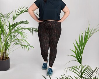 Dragonscale Leggings (Plus Size) - Bloodstone