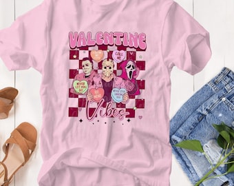 Horror Movie Valentines Day T-Shirt | Convo Candy Hearts Shirt