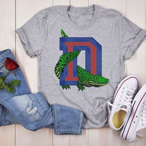 Dickinson Gators Wrapped D T-Shirt | Collegiate Gator Design | Unisex Softstyle Tee