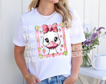 Summer Goose with Bow DTF Transfer – Ready to Press