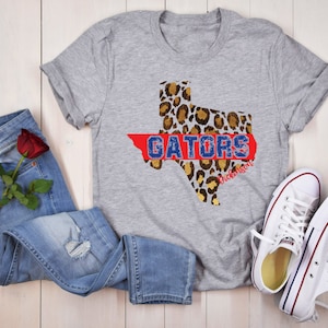 Gators Texas Animal Print T-Shirt | Show Your School Spirit! Customizable & Super Soft.