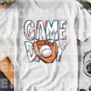 Game Day Baseball DTF Transfer | Vintage Glove & Ball Heat Press Transfer| Ready to Press Heat Transfer for Shirts | Vintage Sports Graphic