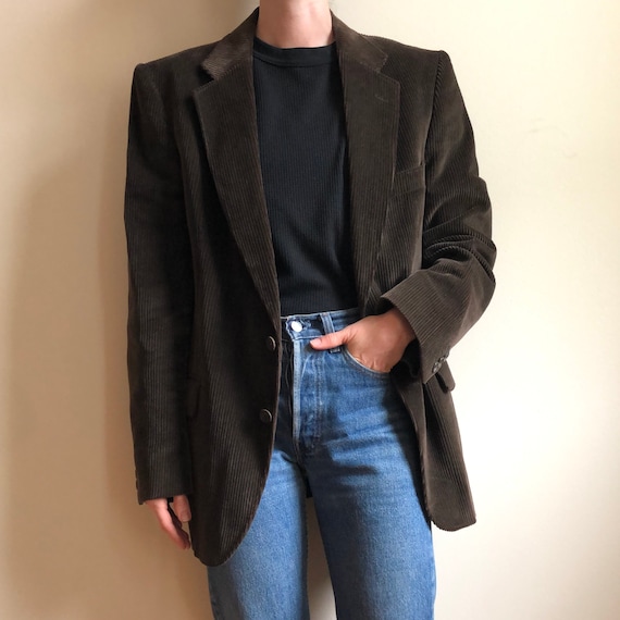 Vintage Brown Corduroy Jaeger London Blazer