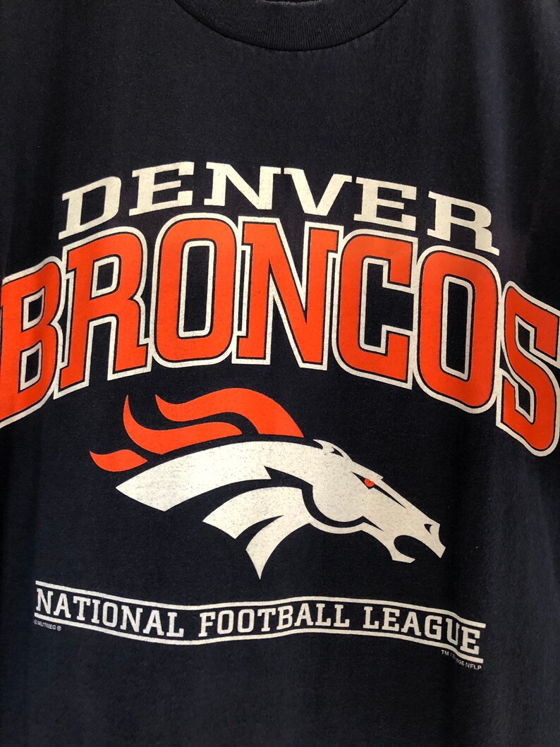 Vintage 1998 NFL Denver Broncos Logo Tee Size L | Etsy