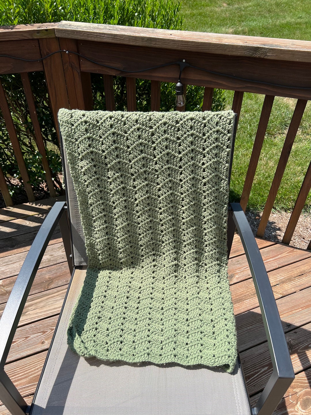 Green Blanket sage Green Crochet Blanket baby Blanket Stroller Blanket