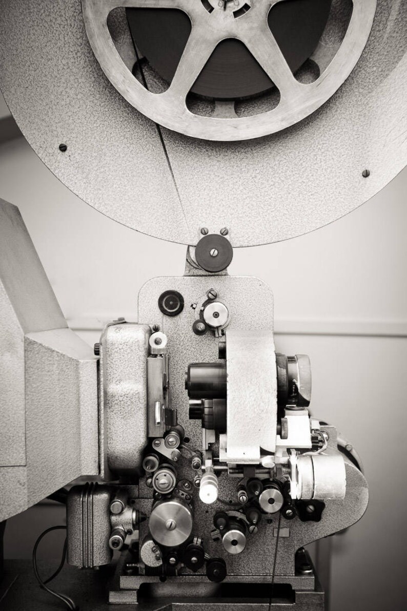 Movie Gift Wall Art. Vintage Projector Photography Printable Poster Cinema Decor Digital