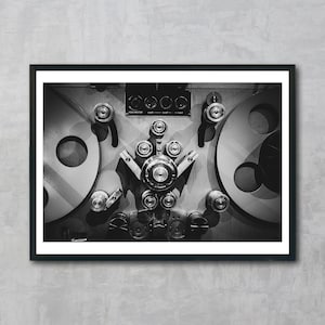 Vintage Tape Recorder Fotografie druckbare Wand Kunst Wohnkultur, Musikstudio Ikone schwarz weiß digital download