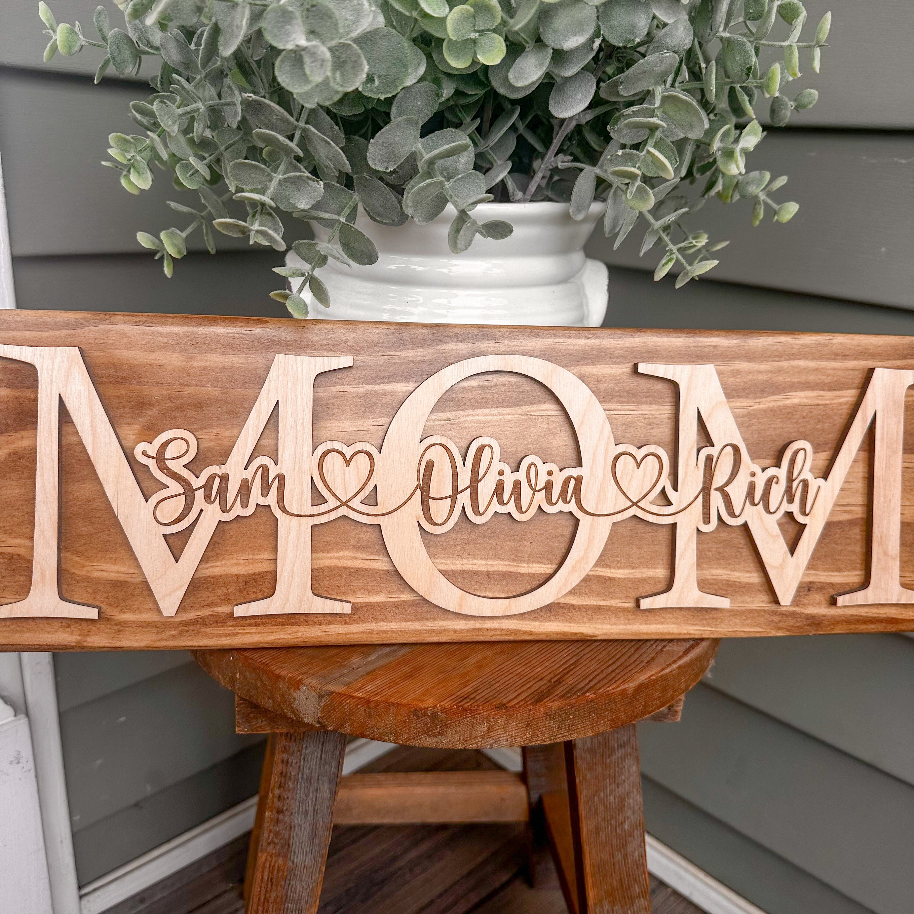 Personalized Mothers Day Gift, Sign for Mom, Gift for Mom, Grandma Gift ...