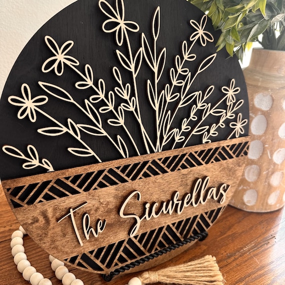 Wooden Door Sign, Family Name Sign, Engagement Gift, Housewarming Gift, Personalized Sign, Last Name Sign, Front Door Welcome, Wedding Gift
