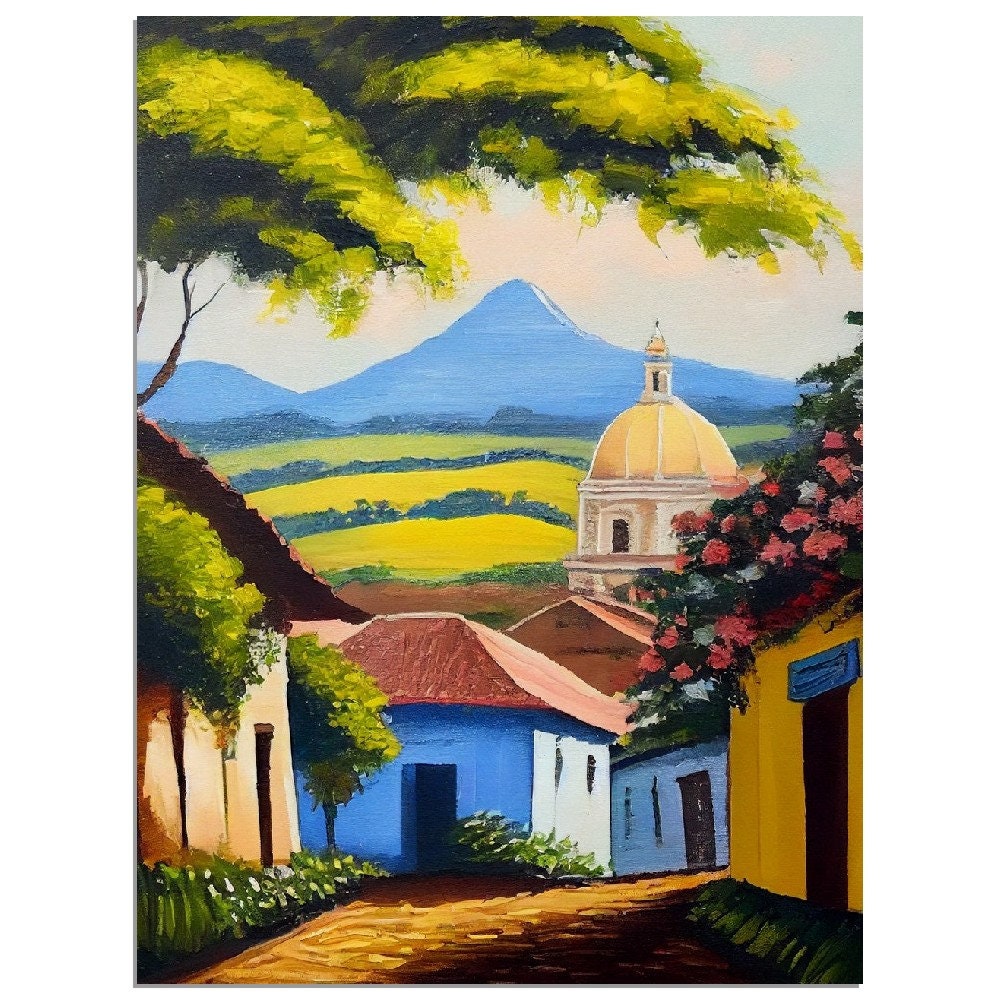 Paco Garcia Original Painting 散歩道からの眺め Paco Garcia Art