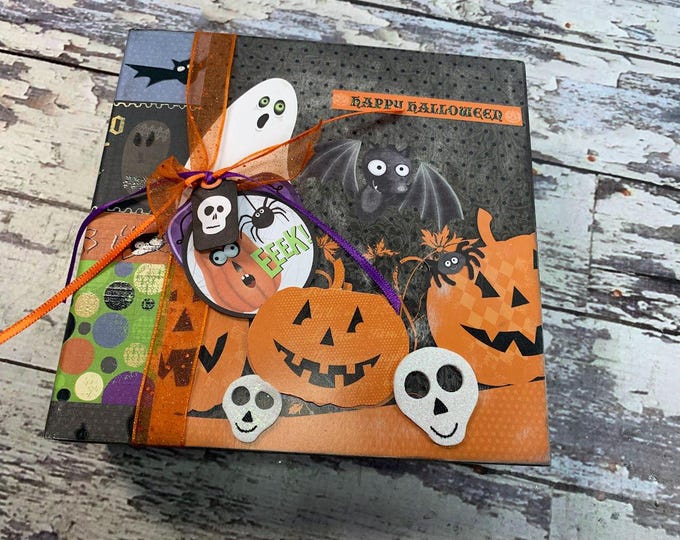 Fun spooky Halloween Gatefold Photo Album, Handmade, Custom Designed ...