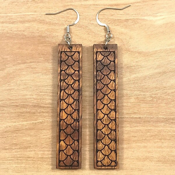 Fish Scale Earrings Etsy