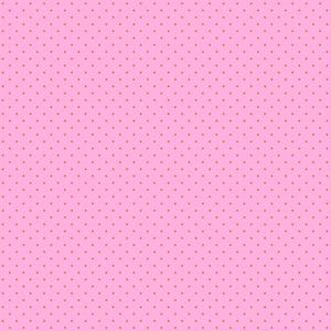 May include: A pink background with a repeating pattern of small, light orange dots.