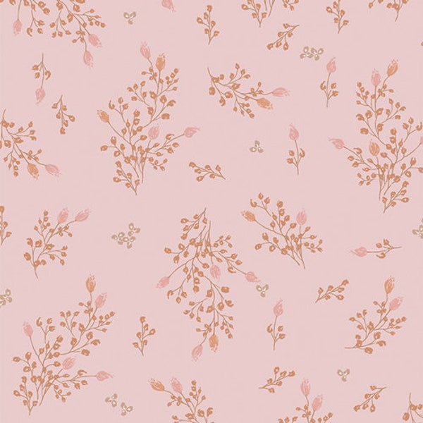 Art Gallery Fabrics - Amy Sinibaldi - Haven - Wisp in Bliss, Pink Cream and Blush Floral, Flower Fabric, AGF Fabrics, Quilting Cotton