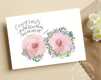 Breast Feeding Congratulations New Mom Card - Platinum Milestone