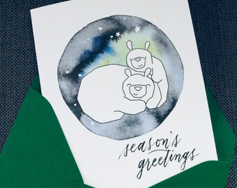 Bear-y Huggy Hygge "Season's Greetings" Holiday Card