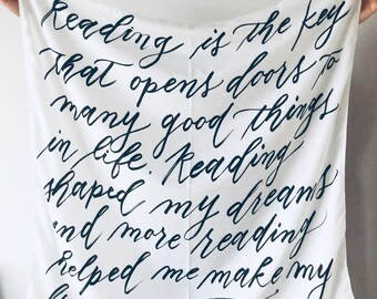 Gift for Readers - Scarf with Reading Quote by Ruth Bader Ginsburg