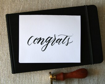 Congrats Modern Calligraphy Card