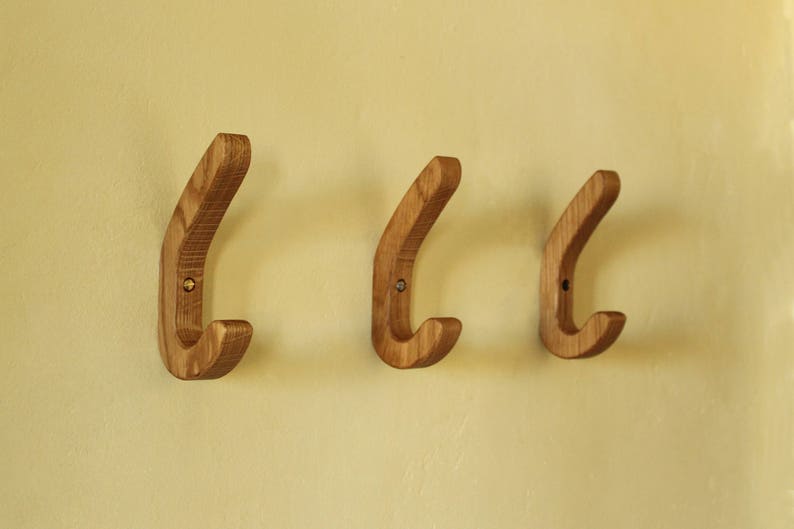 Patère en bois massif Chêne Huka Fabrication artisanale image 1