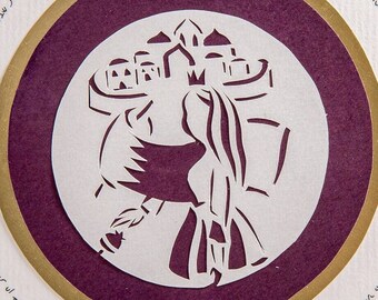 Queen Esther, Jewish Paper Cut, Verse Wall Art