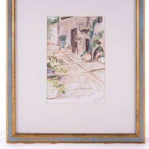 Paisaje, Tierra Santa, Acuarela, postal, Zefat, Safed, Tzfat, Norte de Israel, Judaica, Arte Judío, Israel, Recuerdo