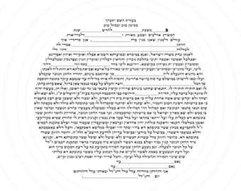 Ketubah, Orthodox Ketubah, DIY Ketubah, Jewish Wedding, Wedding present, Jewish Art, Judaica, Sepharadi Ketubah, Hebrew Ketubah, Mandala