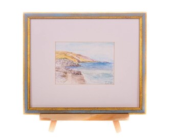 Lake Kinneret Watercolor Landscape Print, Holy Land Art
