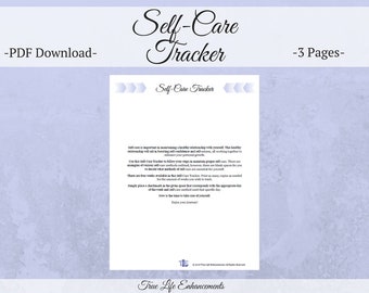 Self-Care Tracker. Personal Growth Aid Digital Printable. Weekly Tracker Chart