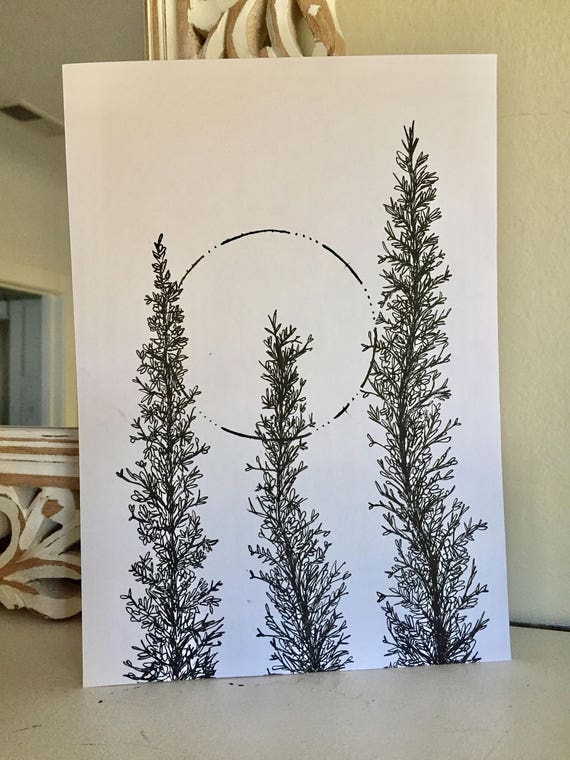 Arbre Dessin Dessin Au Trait Noir Photo De La Nature De La Lune Lune Dessinée Arbre Photo De Nuit à La Main
