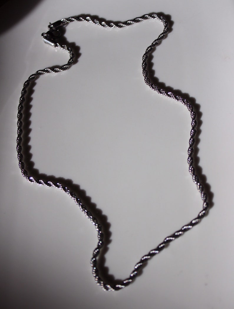 Stainless Steel Rose Chain Basic Silver Chain Silver Rope Chain Gift for Her Layering Necklaces Non Tarnish Chain