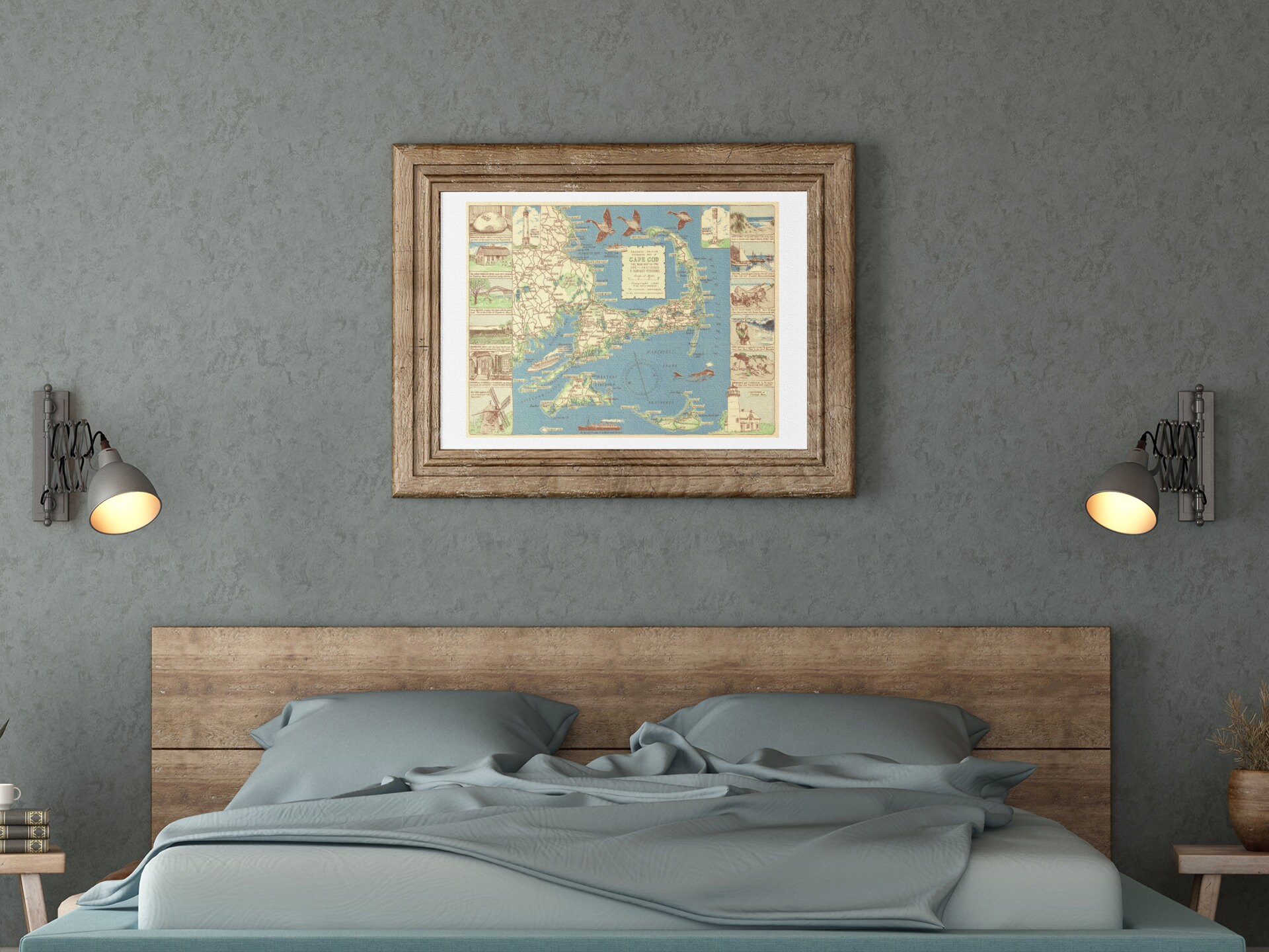 1940 Map of Barnstable County, Massachusetts Vintage Cape Cod Map ...