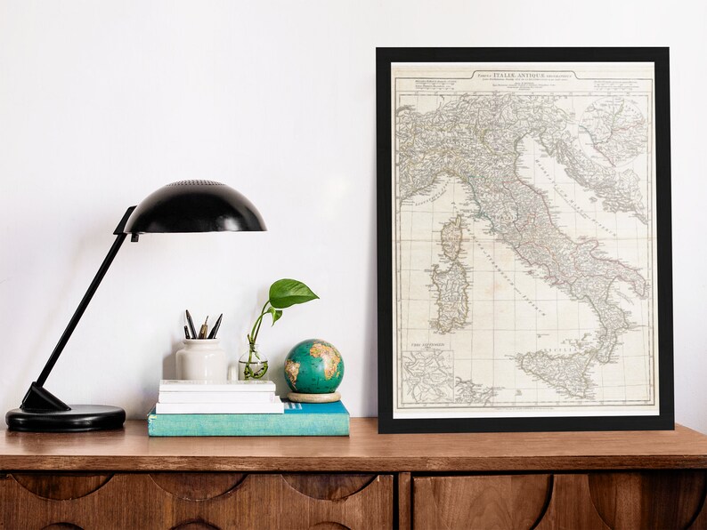 1764 Map of Italy in Roman Times Vintage Italy Map Map of Italy 1700s Map of Italy Antique Roman