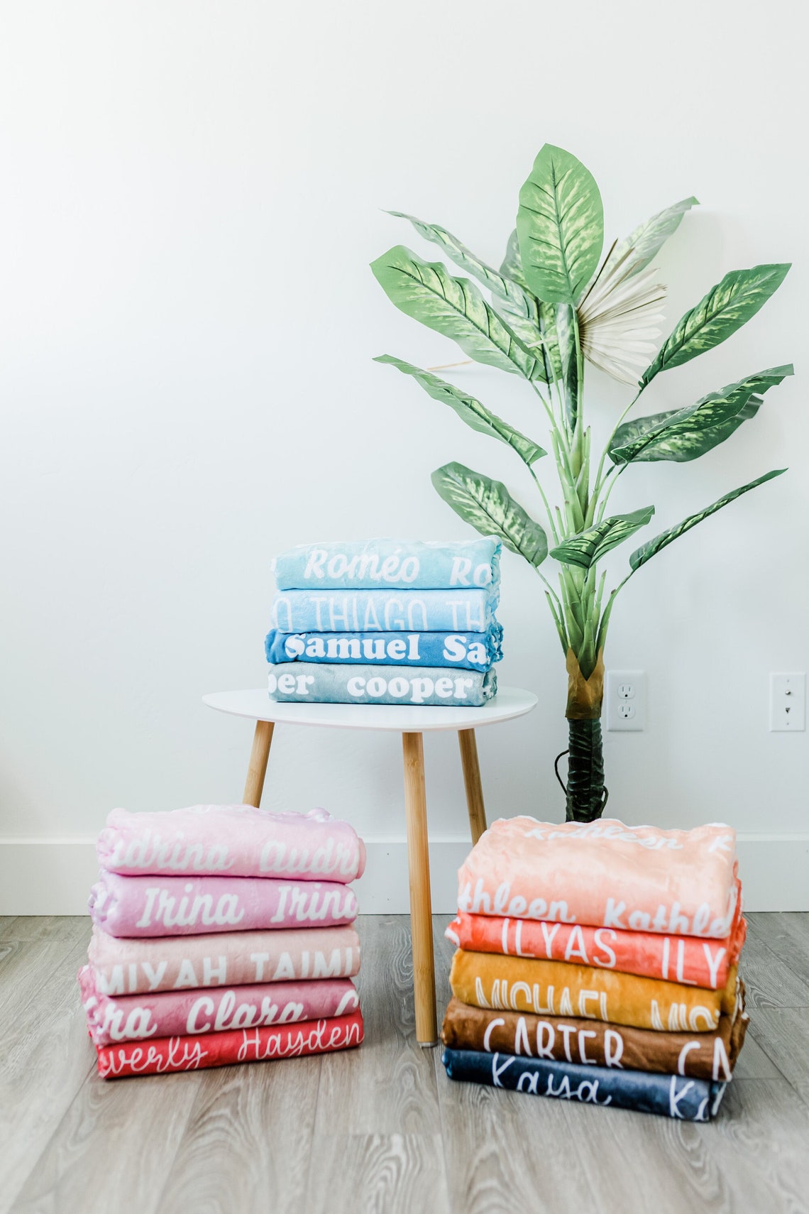 Navy Baby Blanket With Name Minky Blanket Personalized Name Etsy