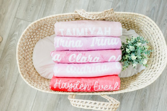Personalized name blankets cheap hotsell