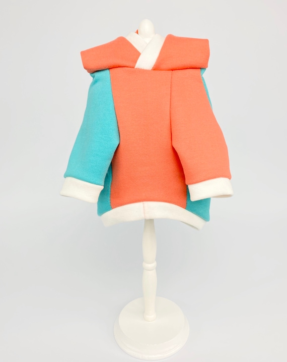 color block dog hoodie