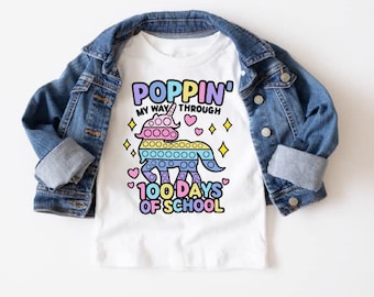 Poppin through 100 days of school, 100 day of school shirt, 100th day of school