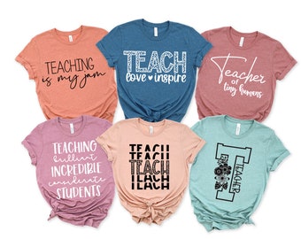 Teacher Shirts, Teach Love Inspire, Back To School Teacher Shirt