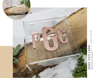 Acrylic Jewelry Box, Monogramed Jewelry Box,