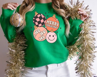 Christmas Sweat Shirt, Christmas Women's Shirt, Santa Shirt, Holiday Shirt for Women, Merry Christmas Shirt, Jolly Christmas